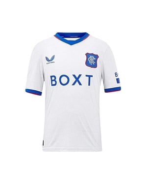 Castore Kinderen 2024 2025 Rangers FC Uitshirt (Grijs/Blauw)