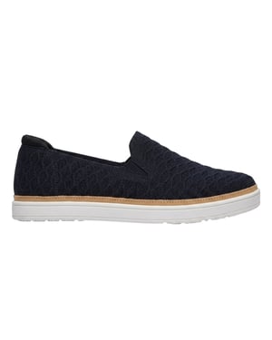 Skechers Coast Drive-loafers met structuur voor dames (Zwart)