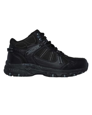 Skechers Leren wandelschoenen voor heren met Hillcrest-logo (Zwart)