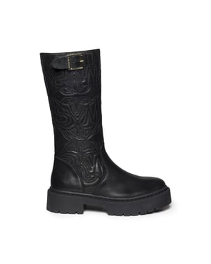 Steve Madden Dames/Dames Gelina Leren Kniehoge Laarzen (Zwart)