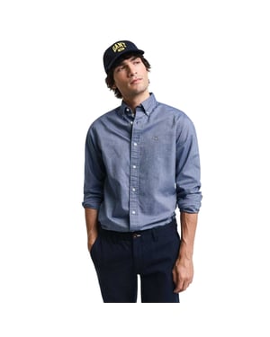 Gant Klassiek Oxford-overhemd met knoopsluiting voor heren (Blauw)