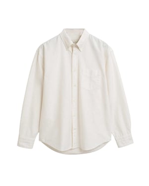 Gant Herenshirt in Heritage-stijl van katoen met Oxford-kraag en knoopsluiting (Crème)