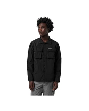 Nicce Heren Relaxed Fit Overhemd Met Lange Mouwen (Zwart)