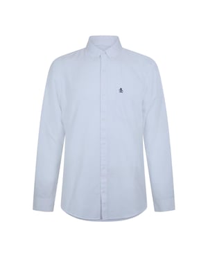 Original Penguin Heren Oxford overhemd met lange mouwen en knoopsluiting (Wit)