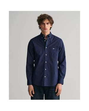 Gant Heren Poplin Overhemd (Marine)