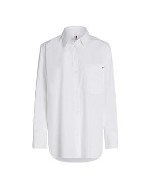 Tommy Hilfiger Dames/Dames Relaxed Fit Shirt Met Lange Mouwen (Optisch Wit)