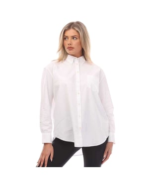 Gant Dames/Dames Katoen Popeline Shirt Met Lange Mouwen (Wit)