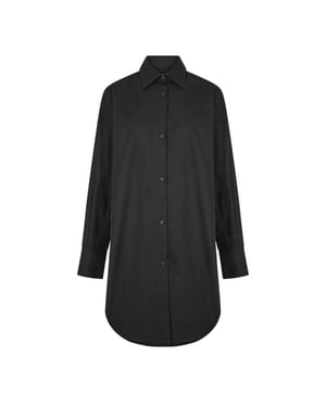 Boss Dames/Dames Relaxed Fit Shirt Met Lange Mouwen (Zwart)
