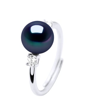 Ring Jewelry - Real Cultured Freshwater Pearl Round 7-8 mm