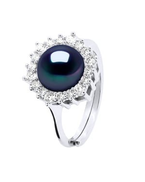 Ring Jewelry - Real Cultured Freshwater Pearl Round 8-9 mm