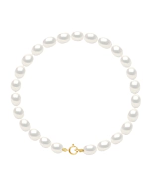 Armband van Echte Gecultiveerde Zoetwaterparels Rijstkorrel 4-5 mm