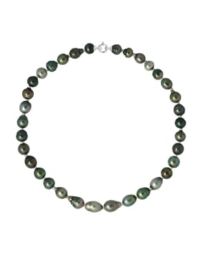 Ketting met Echte Gecultiveerde Tahiti Parel Cirkel 9-10 mm