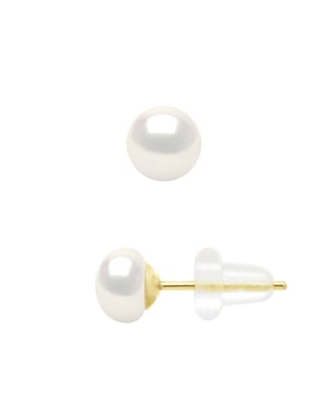 Örhängen Äkta odlade sötvattenspärlor Knapp 5-6 mm