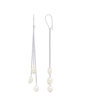 Oorbellen Echte Gecultiveerde Zoetwater Peren Barok 6-7 mm