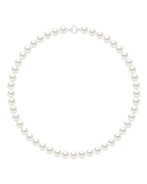 Halsband Rad Princess av äkta odlade sötvattenspärlor runda 8-9 mm