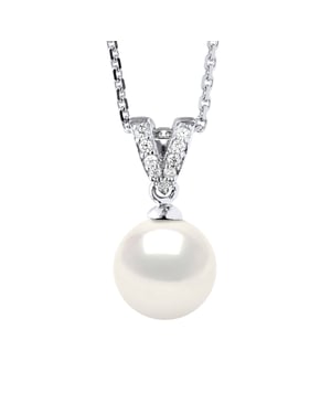 Halsketting Prestige Sieraden - Echte Gecultiveerde Zoetwaterparel Rond 9-10 mm