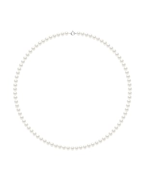 Ketting van Echte Gekweekte Zoetwaterparels Semi Rond 5-6 mm