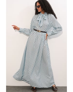 Puntjes Maxi Shirtdress