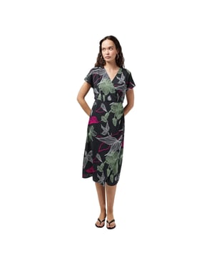 Vero Moda Jane-wikkeljurk voor dames (Zwart)