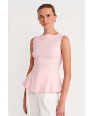 Aansluitende Naadloze Peplum Top
