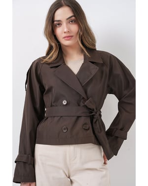 Kort bälte Trench Coat