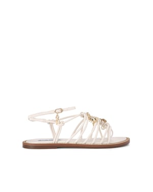 La Charmer White Sandals