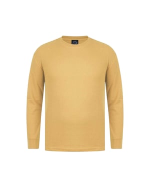 Fabric Heren Wafel T-shirt met lange mouwen (Goud)