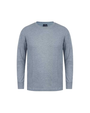Fabric Heren Wafel T-shirt met lange mouwen (Grijs)