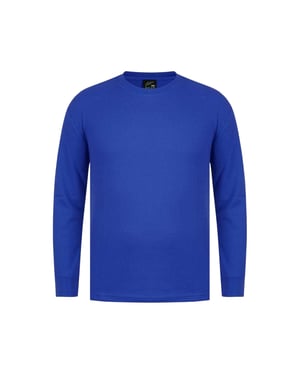 Fabric Heren Wafel T-shirt met lange mouwen (Blauw)