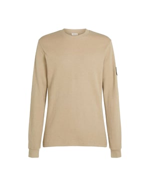 Calvin Klein Heren Wafel Top met lange mouwen (Khaki)