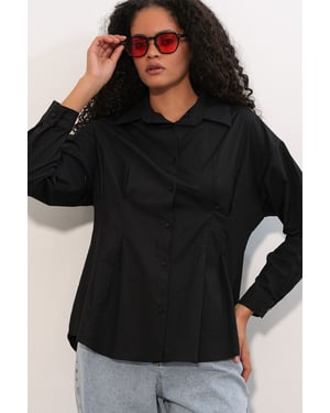 Fitted Poplin Shirt With Button Front