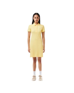 Lacoste Polojurk met kraag voor dames (Geel)