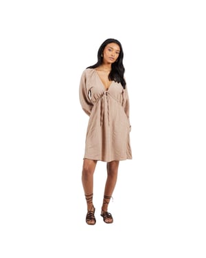 Brave Soul Dames/Dames A-lijn Mini Jurk (Taupe)