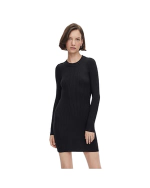 Pieces Mini-T-shirtjurk voor dames (Zwart)