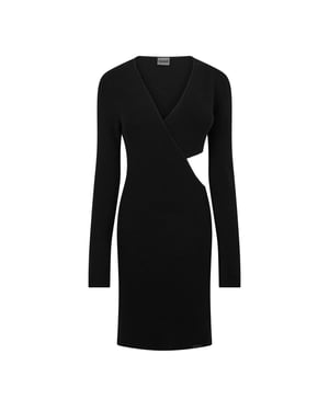 Hugo Dames/Dames Skelletty Mini-jurk met lange mouwen (Zwart)