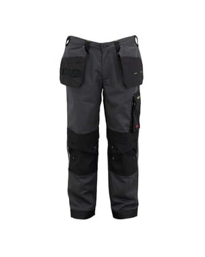Dunlop Herenwerkbroek met rechte pijpen en meerdere zakken (Houtskool/zwart)
