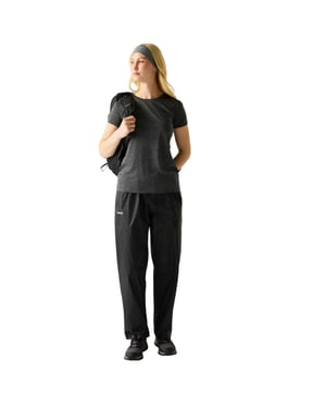 Regatta Dames/Dames Waterdichte Rechte Broek Over Broek (Zwart)