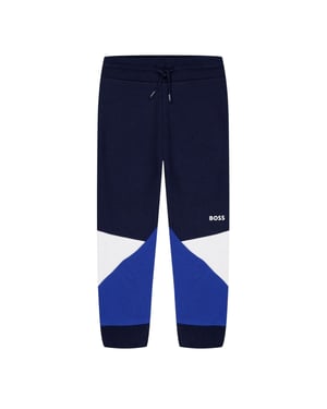 Boss Kinder/Kids Kleurblok Regular Joggers (Marine)