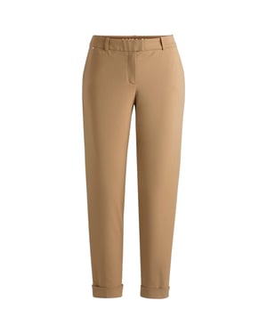 Boss Dames/Dames Effen Rechte Chino (Medium Beige)