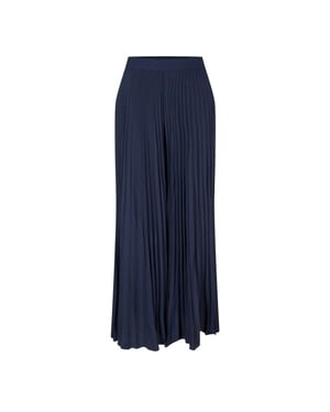 Ted Baker Satijnen geplooide broek met wijde pijpen voor dames (Donkerblauw)