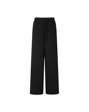 Slazenger Damesjerseybroek met wijde pijpen van een polyestermix (Zwart)
