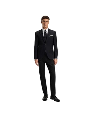 Boss Heren H-Genius Virgin Wool Broek (Zwart)