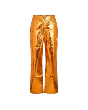 AmyLynn Dames/Dames Metallic Broek (Oranje)
