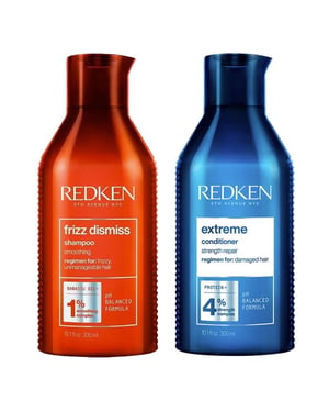 Redken Frizz Dismiss Shampoo 300ml & Extreme Conditioner 300ml Duo