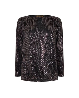 Biba Glitter-wikkeltop voor dames (Metaal)