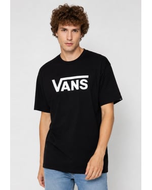 Vans Mens Classic Logo T Shirt in Black/White