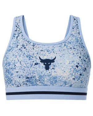 Under Armour x Project Rock Printed Womens Blue Sports Bra