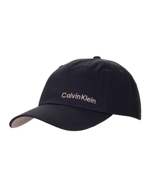Calvin Klein Mens Logo Curved Peak Golf Dad Hat (Marinblått)