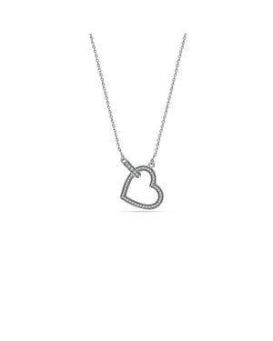 Damesketting, Scheve Hart, 925 Sterling Zilver BICLL027