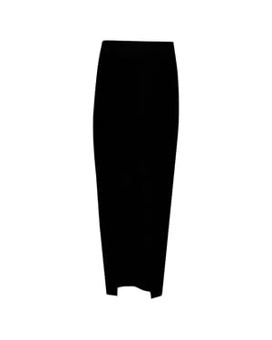 Rick Owens getailleerde midi-rok in zwarte viscose